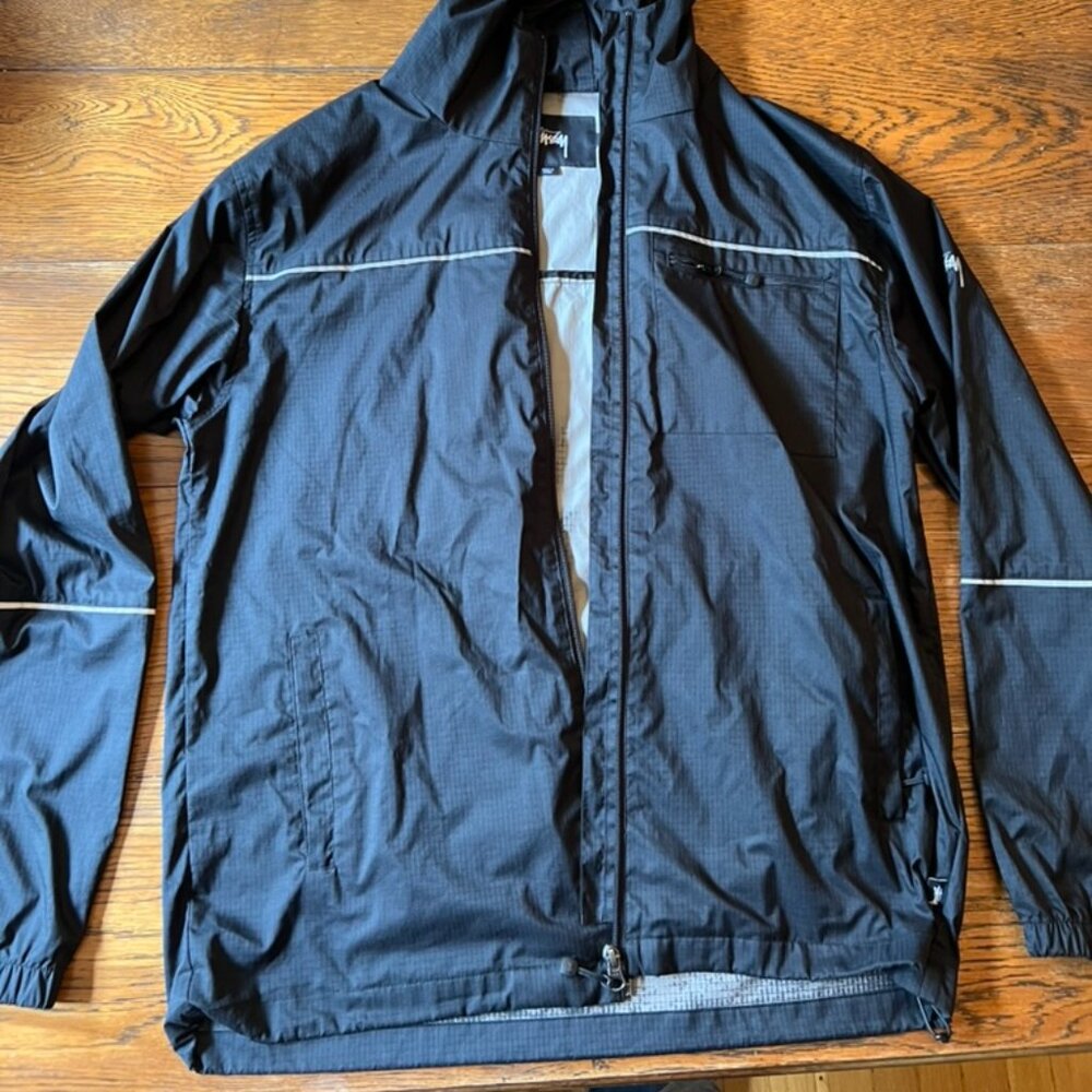 Stussy Black jacket shell size Large
